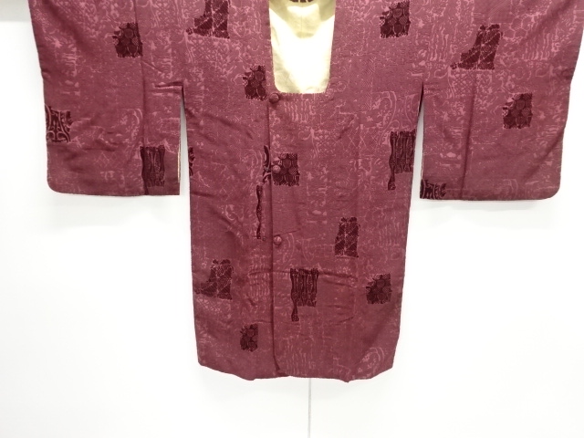JAPANESE ANTIQUE MICHIYUKI COAT / TAISHO ROMAN STYLE / CUT VELET / SARASA